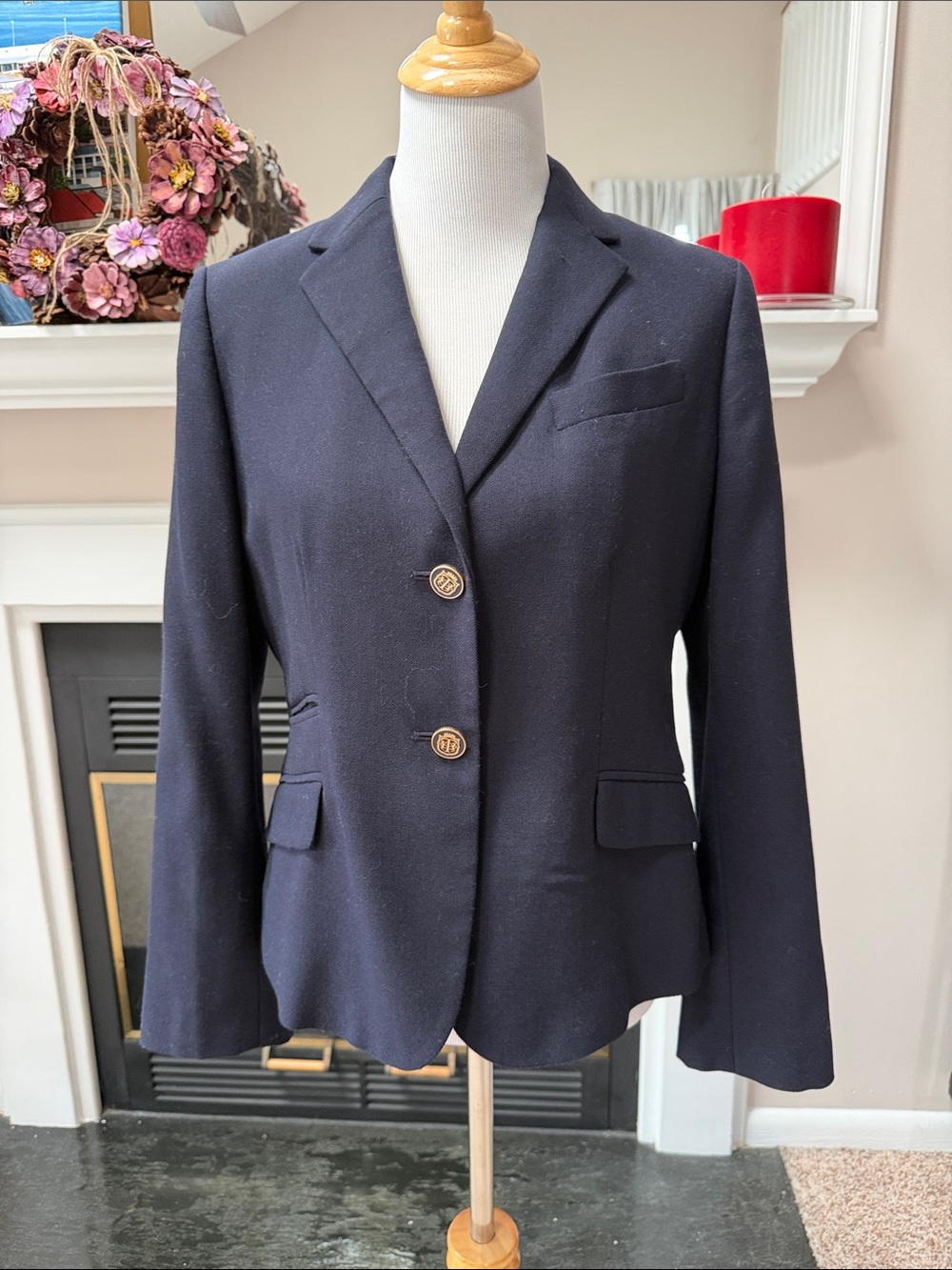 Talbots Classic Women's Navy Blazer - Tailored Two-Button Jacket